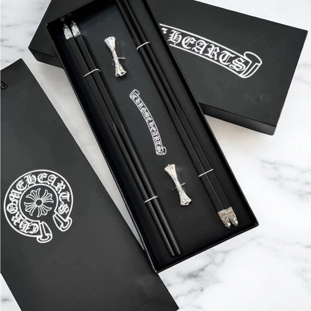 NIB Chrome Hearts Sushi Chopsticks with Gift Box